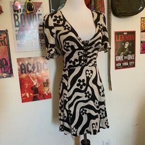 Urban Outfitters Aritha Hook & Eye Mini Dress Womens Size S Petite